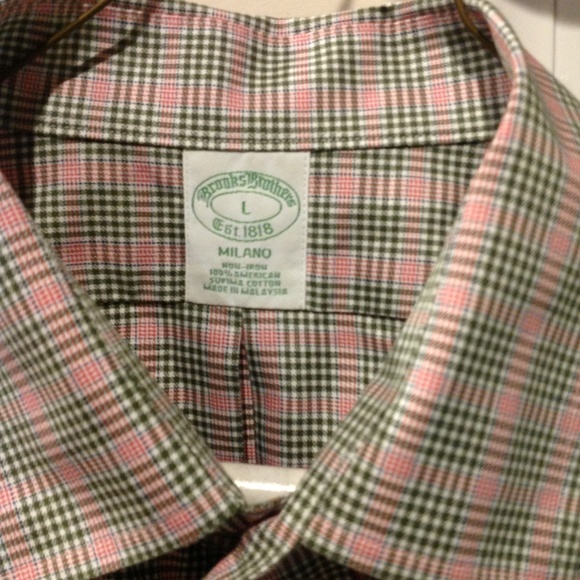 Brooks Brothers Milano Olive Long Sleeve Shirt - Picture 1 of 2